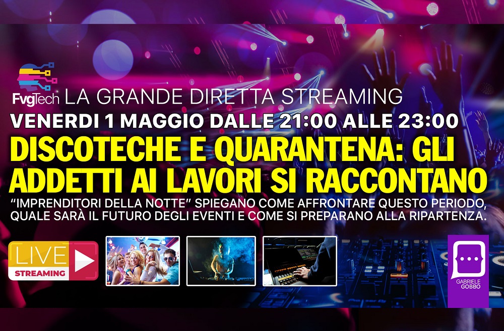 Discoteche e quarantena, gli addetti ai lavori in diretta web il 1° maggio