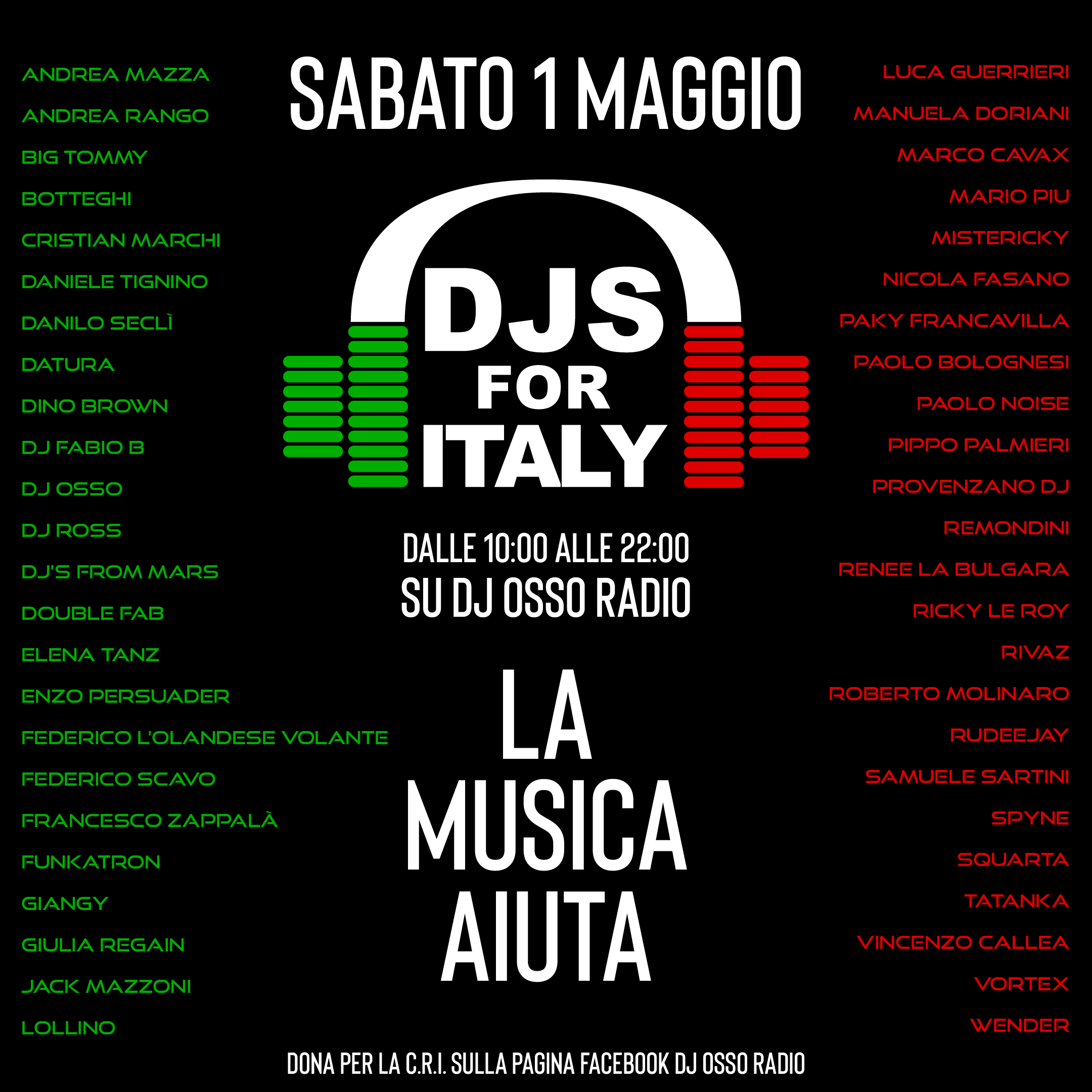 DJs For Italy, un’idea per il Primo Maggio